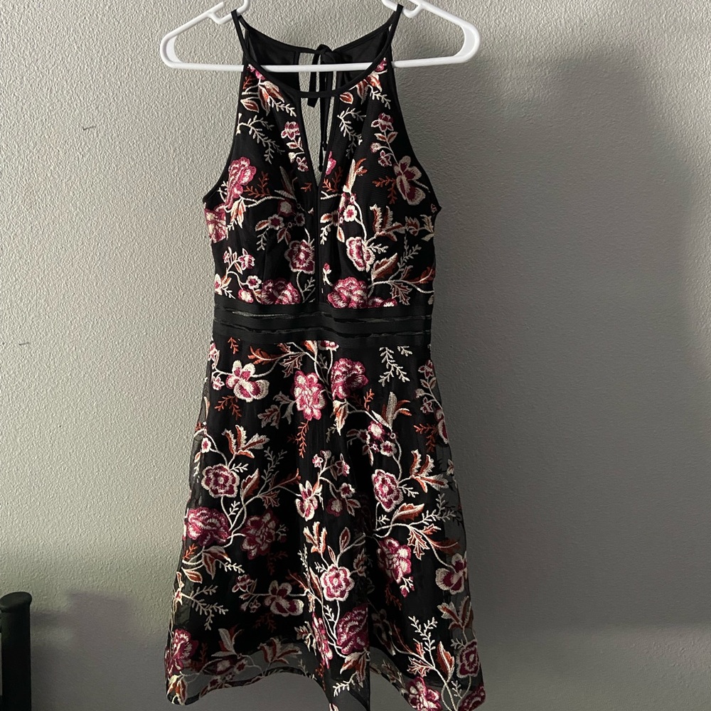Black Embroidered Formal/Homecoming Dress